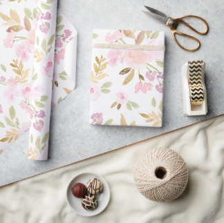 Papel De Regalo Acuarela floral