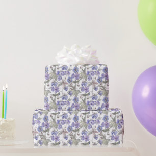 Papel De Regalo Acuarela Floral Lavanda