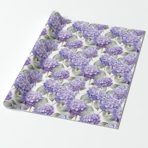 Papel De Regalo acuarela floral - Lavender Purple Hydrangeas
