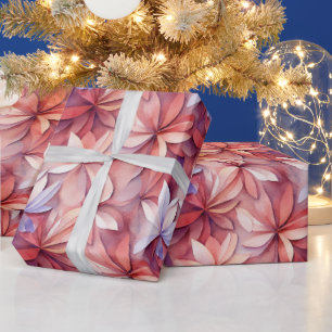 Papel De Regalo Acuarela Flores de Primavera Pintadas Vibrantes