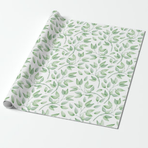 Papel De Regalo Acuarela frondosa