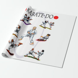Papel De Regalo acuarela ilustracion la diversidad de karate do