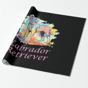 Papel De Regalo Acuarela Labrador Recuperador