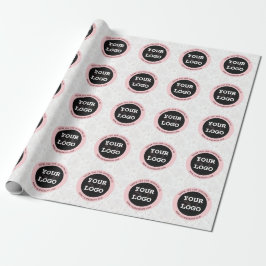 Papel De Regalo Acuarela moderna Floral rosa y negro