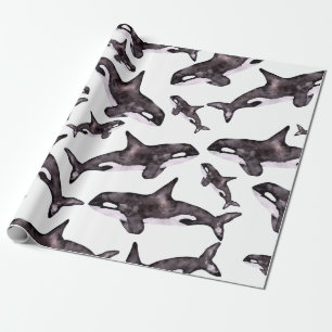 Papel De Regalo Acuarela Orca