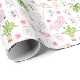 Papel De Regalo Acuarela Palm Beach Mahjong