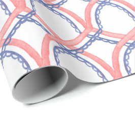 Papel De Regalo Acuarela Patriótica Rojo Blanco & Azul 4 de Julio 