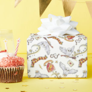 Papel De Regalo Acuarela Patrón de Hedwig GRYFFINDOR™