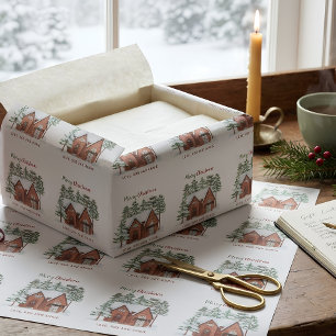 Papel De Regalo Acuarela Personalizado única Árbol nórdico de Navi