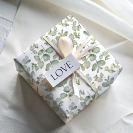 Papel De Regalo Acuarela Rustic Sage Green Eucalyputus