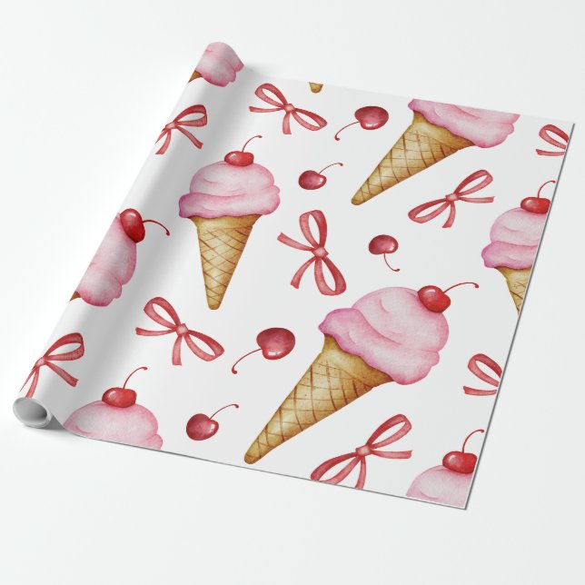 Papel de Regalo Acuarela Sweet Coquette (Desenrollado)