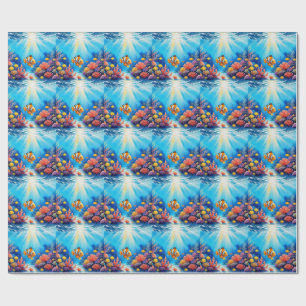 Papel De Regalo Acuario de agua submarina Cumpleaños con nombre pe