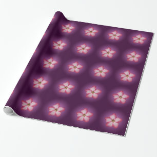 Papel De Regalo Adenium Flor Flora Gradiente Violeta Rosa