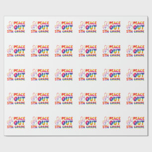 Papel De Regalo Adiós quinto grado Tie Dye último día 5to grado 