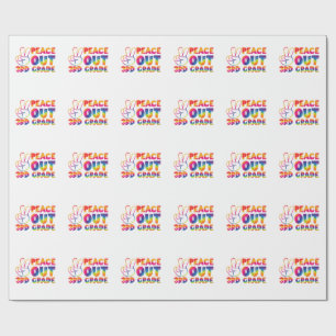 Papel De Regalo Adiós Tercer Grado Tinte de Último Día 3er Grado 