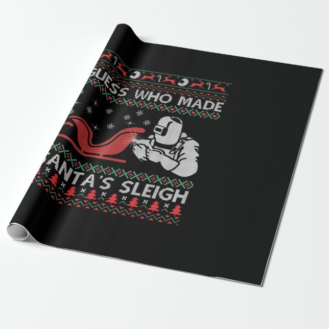 Papel De Regalo Adivina quién hizo el Sleigh de Santa| Graciosos r (Desenrollado)