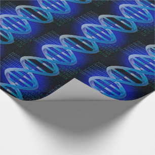 Papel De Regalo ADN ID Azul Ciencia Médica