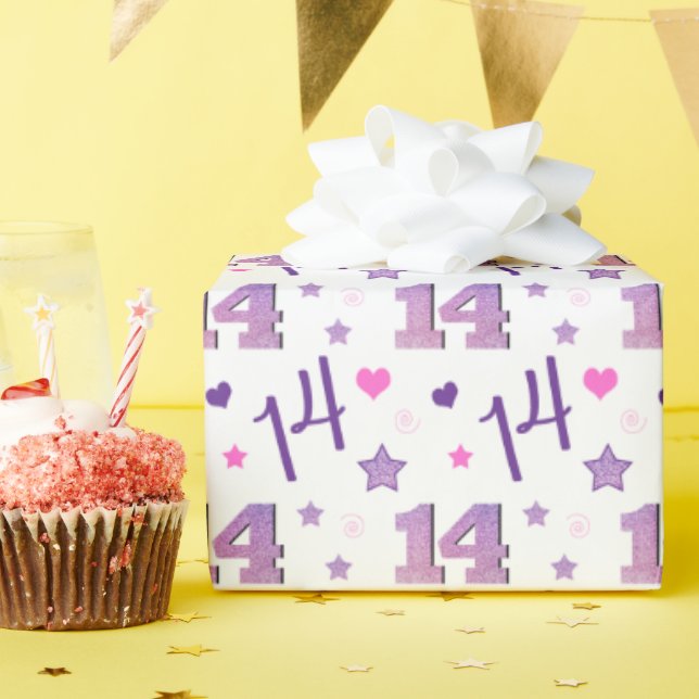 Papel De Regalo Adolescente De 14 Años Cumpleaños Catorce (Fiesta de cumpleaños )