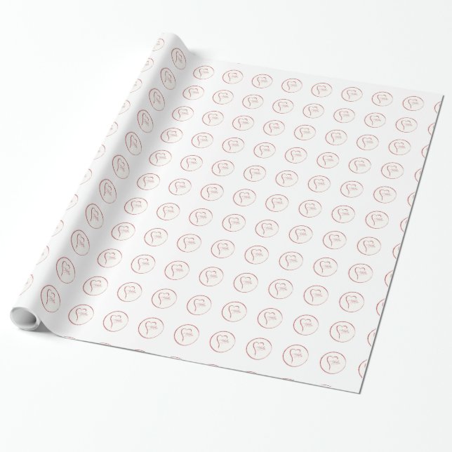 Papel De Regalo Adopción, puntos amarillos con corazón rojo (Desenrollado)