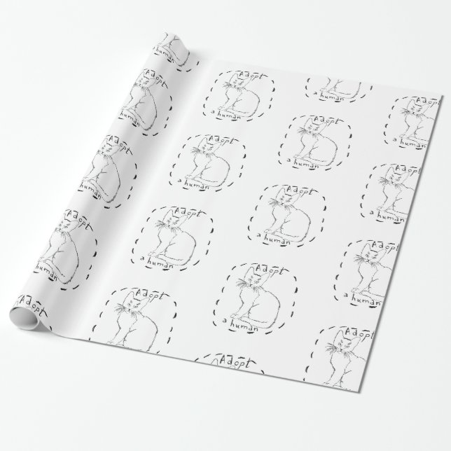 Papel De Regalo Adoptar un ser humano (Desenrollado)