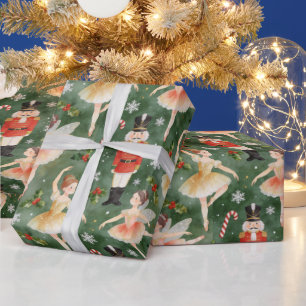 Papel De Regalo Adorable Ballet de Cascanueces Navidad TMF26