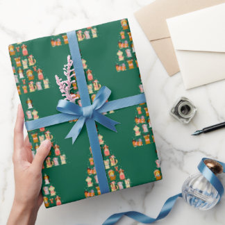 Papel De Regalo Adorable Dog Christmas Tree 