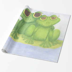 Papel De Regalo Adorable Frog Lovers
