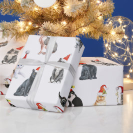Papel De Regalo Adorable gatito patrón de Catmas de Navidad