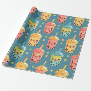 Papel De Regalo Adorable Kawaii Boba Bebe Design