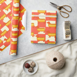 Papel De Regalo Adorable perro caliente de Dachshund