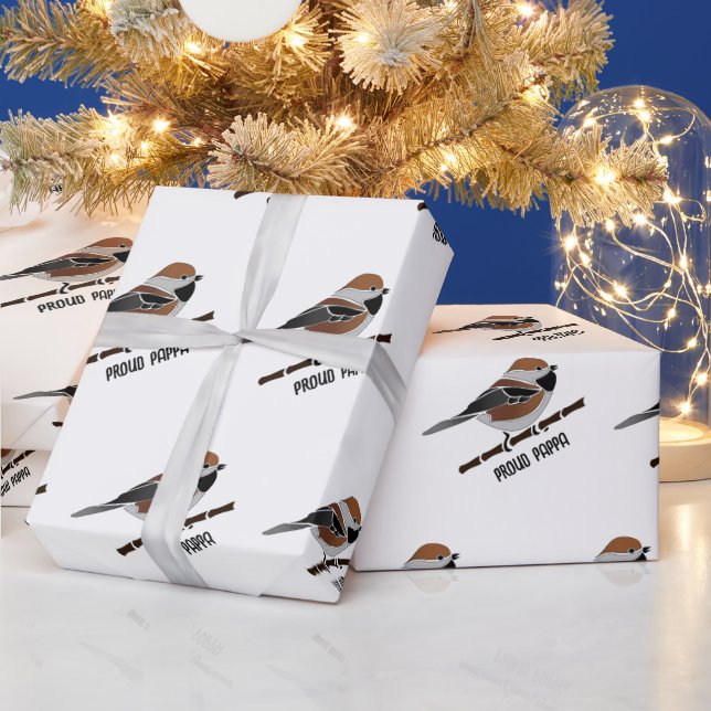 Papel De Regalo Adorable Personalizado de pájaros boreales de poll (Vacaciones)