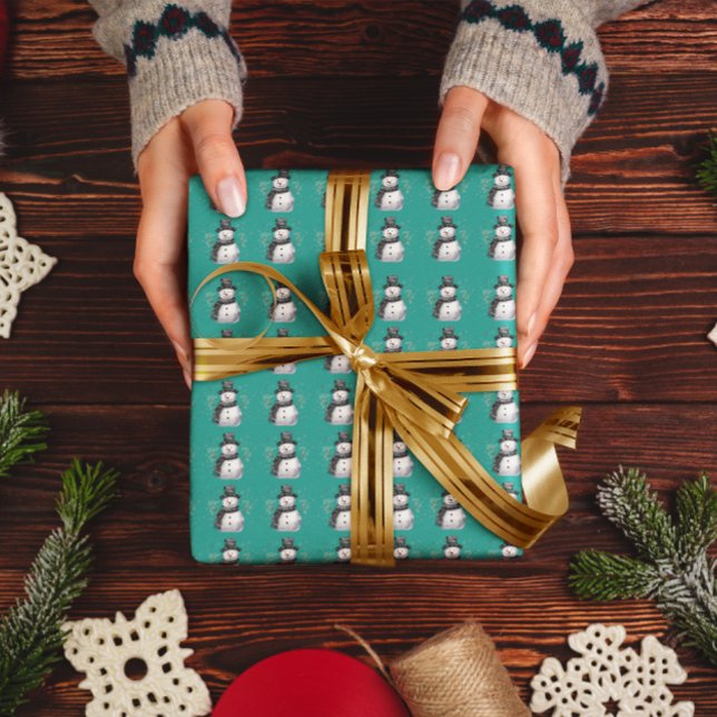 Papel De Regalo Adorable Snowman (Subido por el creador)