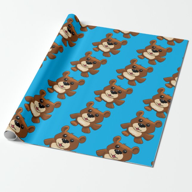Papel De Regalo Adorable Teddy Bear (Desenrollado)