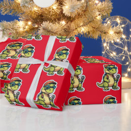 Papel De Regalo adorable y adorable dinasaurio