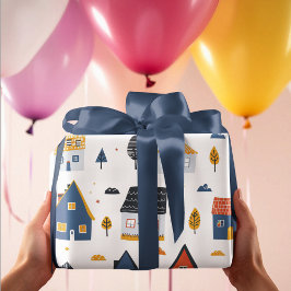 Papel De Regalo Adorables Casas Municipales