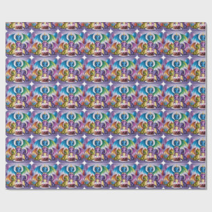 Papel De Regalo Adorables dragones arcoiris