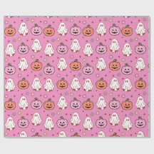 Adorables Fantasmas y Calabazas de Halloween Rosa