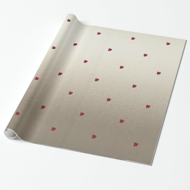 Papel De Regalo Adorables Mariquitas Lindas,Luminosas (Desenrollado)