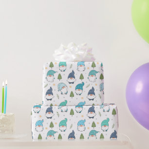 Papel De Regalo Adorables pequeños gnomos nórdicos vintage