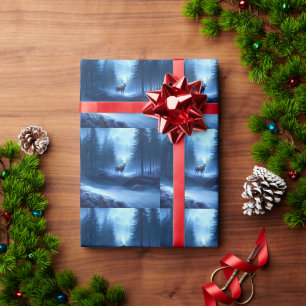 Papel De Regalo Adorables Reno Invierno Mágico Fiesta Navideña