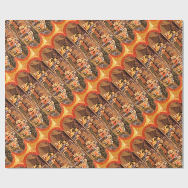 PAPEL DE REGALO ADORACIÓN DE MAGI (Superficie plana)