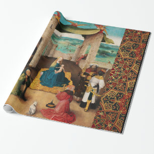 PAPEL DE REGALO ADORACIÓN DE MAGI , PARQUE DE NAVIDADES NATIVOS