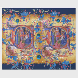 PAPEL DE REGALO ADORACIÓN DEL PARQUE MAGI FLORAL NAVIDADES