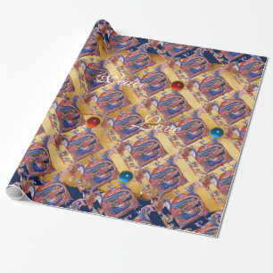PAPEL DE REGALO ADORACIÓN DEL PARQUE MAGI FLORAL NAVIDADES