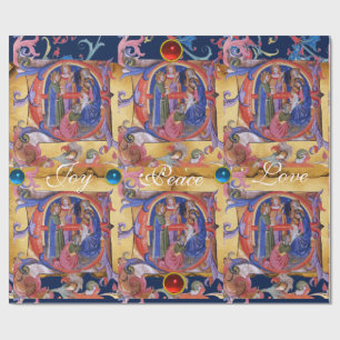 PAPEL DE REGALO ADORACIÓN DEL PARQUE MAGI FLORAL NAVIDADES