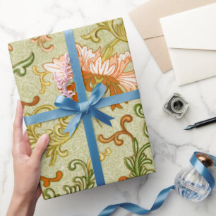 Papel De Regalo Adorno Chino Antiguo Jones Flores