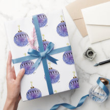 Papel de Regalo - Adorno de árbol azul