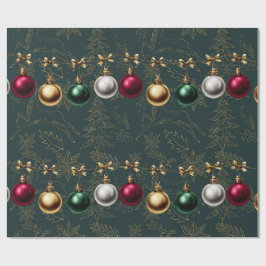 Papel De Regalo Adorno de Bola de Navidad Preciosa