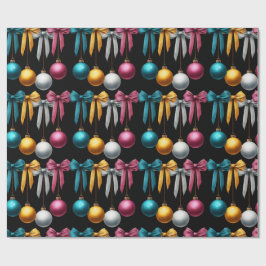 Papel De Regalo Adorno de burbuja de Navidad de varios colores