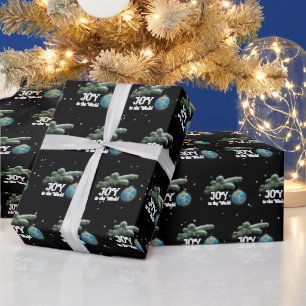 Papel De Regalo Adorno de globo del mundo de Navidad con estrellas